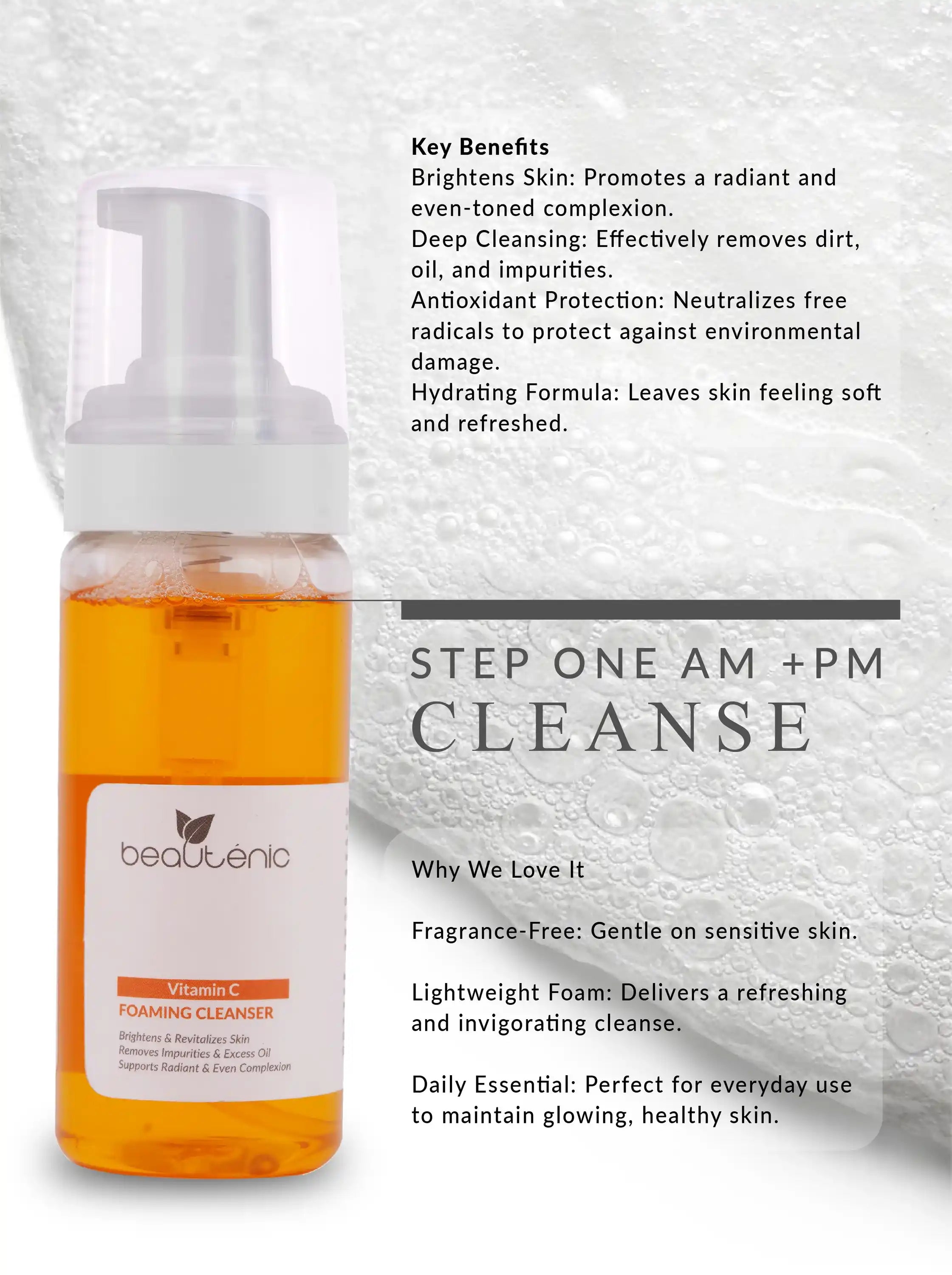 Vitamin c foaming cleanser